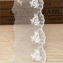 Mesh embroidery lace white cotton mesh embroidery lace accessories 5.5cm wide 2024 - buy cheap