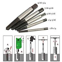 5pcs/lot Damaged Screw Extractor Easy Out Set Drill Bits Guide Broken Damaged Bolt Remover Hand Tool 2024 - buy cheap