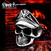 Beier 316L stainless steel Soldier Glory Skull Men's Ring Punk Eagle Party High Quality Jewelry Free Shipping LLBR8-673R 2024 - buy cheap
