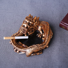 New Dragon Cinzeiro Prático Fumar Acessórios de Resina Decoração de Casa De Peixes Ornamentos bravos soldados Cinzeiro Cinzeiro do Cigarro 2024 - compre barato