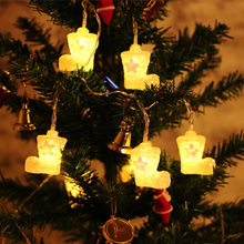 Chrismtas botas de neve luzes da corda do feriado ao ar livre árvore de natal dia dos namorados casa jardim luz led decoração de fadas luz 2024 - compre barato