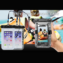 Надувная водонепроницаемая сумка для мобильного телефона 5,5 дюйма с ремнем, сухой Чехол для iPhone 8 7 6s Samsung Galaxy, плавательные чехлы из ТПУ 2024 - купить недорого