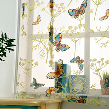 Sheer Voile Valances Ribbon European Roman Curtain New Butterfly Floral Home Wave Kitchen Tulle Curtain Balcony Voile L4 2024 - buy cheap