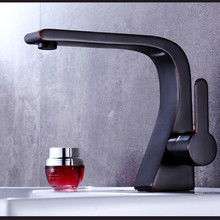 LIUYUE Basin Faucets Black/Gold Brass Novel Style Bathroom Single Handle Basin Faucet Hot Cold Water Chrome Crane Sink Mixer Tap 2024 - buy cheap