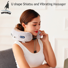 Neck massager cervical massage pillow shiatsu heated therapy machine roller electric best kneading device 3d vibrating equipment 2024 - buy cheap