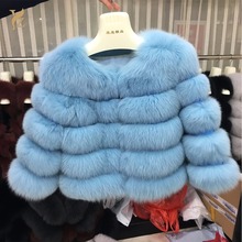 Wholesale Promotion Short Fur Coat With Fashion O-neck Full Pelt Fox Fur Coats Covered Women Winter Overcoat All-match 2021 2024 - buy cheap