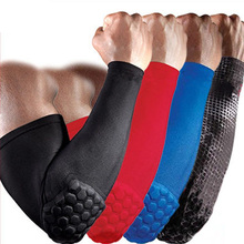 Honeycomb Elbow Pads Sport Safety Arm Warmers Basketball Cycling Arm Sleeve Elbow Support Fitness Outdoor Arm Protector Cover 2024 - buy cheap