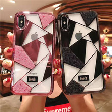 Funda de teléfono con purpurina de lujo para iphone, protector suave para iphone X XR XS MAX 6 6s 7 8 Plus, XR XS MAX 2024 - compra barato