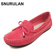 SNURULAN 2017 Fashion Women Flats Genuine Leather Shoes Casual Breathable Women Loafers Moccasins Slip On Woman Shoes 2024 - buy cheap