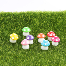 8 peças cor aleatória bonito cogumelo jardim das fadas em miniatura decorativo micro bonsai paisagem planta jardinagem 2024 - compre barato