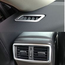 Bbincar ABS Chrome Air Condition AC Vent Cover Trim Decoration Molding Sticker Bezel For nissan Rogue X-Trail 2014 2015 2016 2024 - buy cheap