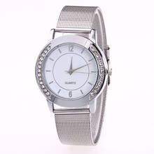 woman watches     stainless steel Fashion Women Crystal Golden Stainless Steel Analog Quartz Wrist Watch Bracelet clock 30X 2024 - buy cheap