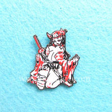 Wholesale Custom Japanese Comic Girl Hard Enamel Red Screen Print color Lapel Pins  Lapel Pin Bags Badge Gifts 2024 - buy cheap