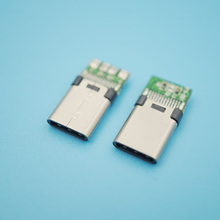 Conector USB 3,1 tipo C de 10 pines con placa PCB, Conector de datos Micro tipo C, 50 Uds. 2024 - compra barato