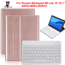 Shy bear Cover Case for Huawei Mediapad M5 Lite 10 BAH2-W09/L09/W19 Quality with Removable Detachable Bluetooth Keyboard 2024 - buy cheap