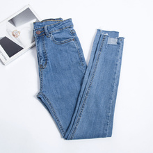 Обтягивающие джинсы для женщин, обтягивающие джинсы с высокой талией, женские синие джинсовые узкие брюки, Стрейчевые женские джинсы, брюки большого размера 2024 - купить недорого