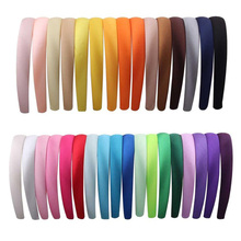 Candygirl 15/20mm Candy Satin Covered Resin Hairbands for Women Girls Kids Elastic Solid Satin Hair Bands DIY Headband Hair Hoop 2024 - buy cheap
