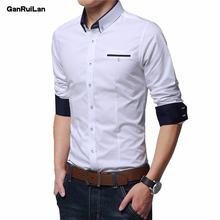 Casamento masculino 2021 camisa de manga longa camisa masculina vestido de negócios cor sólida camisas casuais trabalho wear formal magro camisa homem cy18001 2024 - compre barato