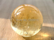 Esfera de cristal de cuarzo citrino Natural, bola curativa de piedras preciosas + soporte, 40mm 2024 - compra barato
