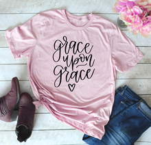 Sugarbaby grace pulseira do coração, camiseta harajuku cristão, tops rosa, roupas, camiseta elegante estética unissex da moda 2024 - compre barato