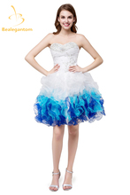 Vestidos cortos de Organza con cuentas de cristal para fiesta de graduación y cóctel, novedad, 2021 2024 - compra barato