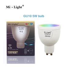 Lâmpada led rgbw, lâmpada led dimerizável de 1.6g com wi-fi gu10, 2.4 milhões de cores com 85-265v, 5w, controle por iphone, ipad, android, mi 2024 - compre barato