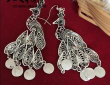 Phoenix Tribal Miao Silver Earrings Free shipping 2024 - buy cheap