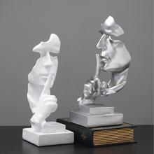 2019 New Arrival European Keep Silence Statue Resin Craft Table Decoration Abstract Portrait Home Showcase Decor Sculpture GY042 2024 - buy cheap