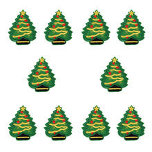 10 PCS Christmas Tree Embroidery Patches for Clothes Shoes Iron on Transfer Applique Sew Patch for Festivals Dress Trousers DIY 2024 - buy cheap