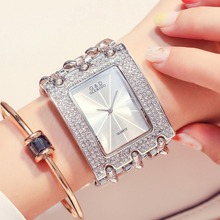 G & D-Reloj de pulsera de cuarzo para Mujer, accesorio de lujo con diamantes de imitación, Original, plateado 2024 - compra barato