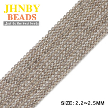 JHNBY Small 2mm Faceted Ice obsidian ball Round Natural Stone 38cm strand Loose beads Jewelry bracelets making DIY Accessories 2024 - buy cheap