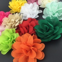 Mini fita para cabeça de cabelo cor sólida em tecido de chiffon 2 polegadas com rosas e flores para cabelo 2024 - compre barato