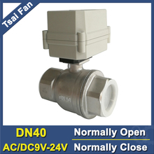 AC/DC9V-24V 2/5Wires Electric Water Valve 2-Way Stainless Steel Full Port BSP or NPT 11/2'' DN40 Normally Closed Motorized Valve 2024 - buy cheap