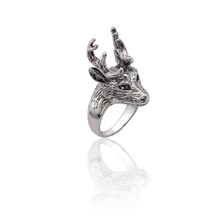 Мужское кольцо в стиле панк, Винтажное кольцо с серебряным лося, овечкой, козьей головой, готическое мужское кольцо с животным, байкерское мужское ювелирное изделие, Anel Masculino 2024 - купить недорого