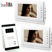 SmartYIBA-sistema de intercomunicación para teléfono de puerta, Monitor de 7 pulgadas, timbre de vídeo, intercomunicador, cámara, 1 cámara, 2 monitores 2024 - compra barato