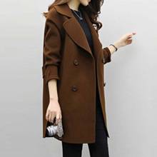 Newly Autumn Winter Women Casual Coats Turn-down Collar Warm Long Sleeve Slim Lapel Cardigan Outwear DOD886 2024 - buy cheap