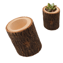 1pc Candle Stand Set Wooden Flower Pot Bark Candlestick Indoor Flower Pot Home Decoration Ornament For Home Garden 2024 - buy cheap