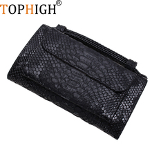 TOPHIGH  Original Design Fashion Day Clutch Solid Women Handbag Chain+ Leather One Shoulder Cowhide Leather Small Messenger Bag 2024 - buy cheap