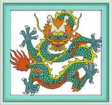 Dragon cross stitch kit 14ct 11ct pre stamped canvas cross stitching animal embroidery DIY handmade needlework 2024 - buy cheap