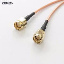 100PC SMA female nut to 2X SMA male plug Y type Splitter Combiner Pigtail cable RG316 15CM 6" for wifi router 2024 - buy cheap