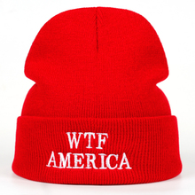 High Quality Letter WTF AMERICA Casual Beanies For Men Women Fashion Knitted Winter Hat Hip-hop Skullies Hats Bone Garros 2024 - buy cheap