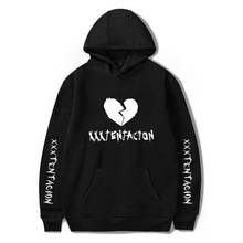 new fashion xxxtentacion hoodie broken heart sweatshirt men women hip hop rapper hooded hoodies streetwear moletom plus size 2024 - buy cheap