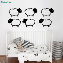 New Design Baby Wall Sticker Counting Lovely Sheeps Decals Home Decor For Kids Baby Room Self-adhesive Vinyl Art Murals YT390 2024 - buy cheap