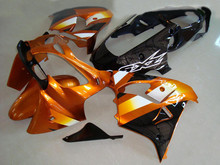 Комплект обтекателей для KAWASAKI Ninja ZX9R 00 01 ZX 9R 2000 2001 zx 9r ABS оранжевый черный обтекатель + подарки KJ07 2024 - купить недорого