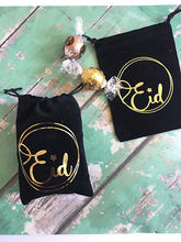 Персонализированные черные пакеты Eid Mubarak для свадьбы, приветствия, вечеривечерние, подарки, сувенирные сумки для девичника, спасательный набор для выживания 2024 - купить недорого