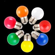 G45 Светодиодная лампа E27/B22 1 Вт энергосберегающая мини лампа 110-220 В ночник украшение белый/красный/синий/зеленый/желтый/розовый 10 шт./лот 2024 - купить недорого