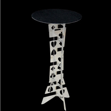 Alluminum liga mágica redonda mesa de dobramento cor prata truques mágicos engraçado comédia estágio mágico melhor mesa ilusões 2024 - compre barato