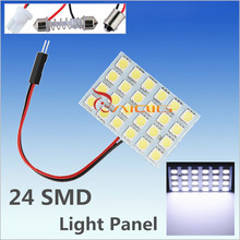 24 SMD Panel led car 5050 White T10 BA9S Festoon Dome Interior lights Bulb Lamp w5w c5w t4w Car Light Source parking 12V 2024 - buy cheap
