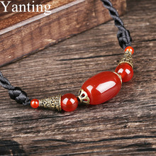 Yanting Ethnic Short Choker Necklace For Women Handmade Knitted Necklace With Natural Stone Female Necklaces Simple Design 0100 2024 - buy cheap