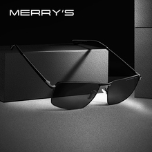 Merry's óculos de sol retângulo clássico masculino, armação de aviação, hd, polarizado, proteção uv400 para homens 2024 - compre barato